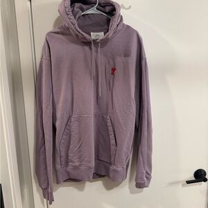 Ami Lavender Hoodie with Red Logo
